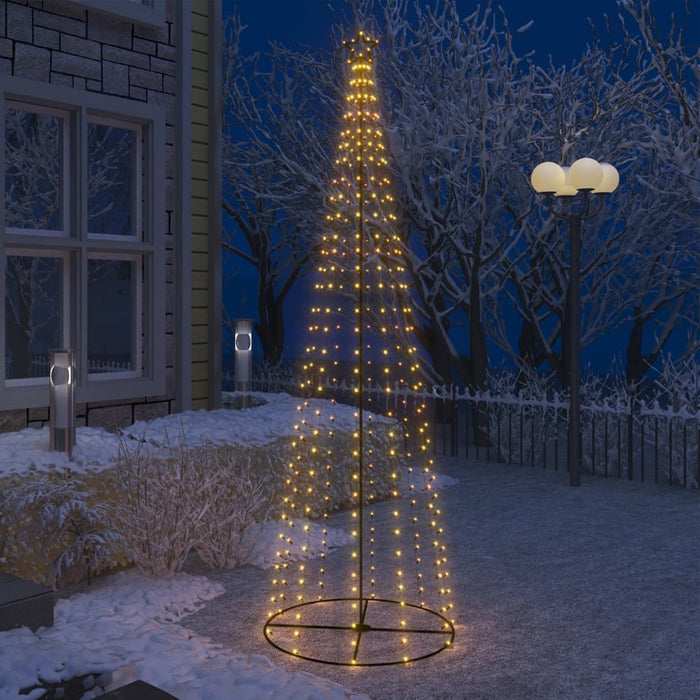 Christmas Cone Tree 100x300cm 330 LED Lights Indoor Outdoor Xmas Decor White
