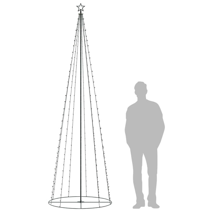 Christmas Cone Tree 100x300cm 330 LED Lights Indoor Outdoor Xmas Decor White