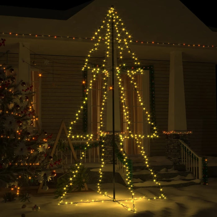 Christmas Cone Tree 120x220cm 300 LED Lights Indoor Outdoor Xmas Decor