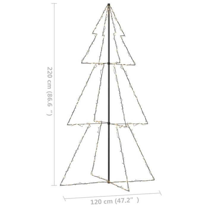 Christmas Cone Tree 120x220cm 300 LED Lights Indoor Outdoor Xmas Decor