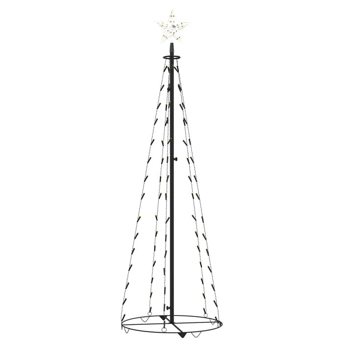 Christmas Cone Tree 50x120cm 70 LED Lights Indoor Outdoor Xmas Decor White