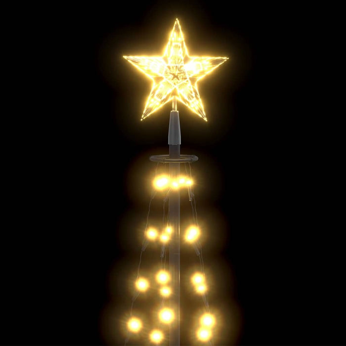 Christmas Cone Tree 50x120cm 70 LED Lights Indoor Outdoor Xmas Decor White