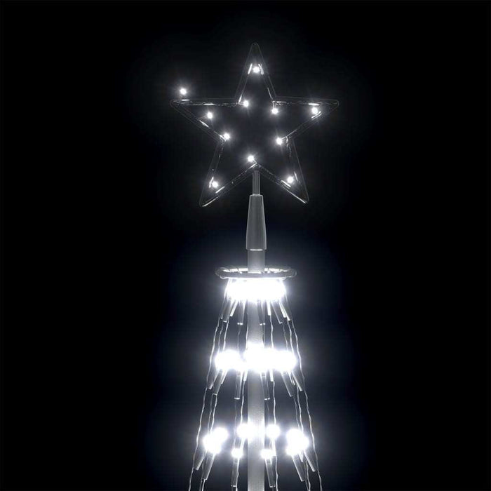 Christmas Cone Tree Cold White 400 LEDs Decoration 100x360 cm