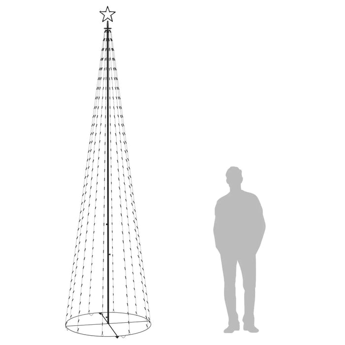 Christmas Cone Tree Cold White 400 LEDs Decoration 100x360 cm