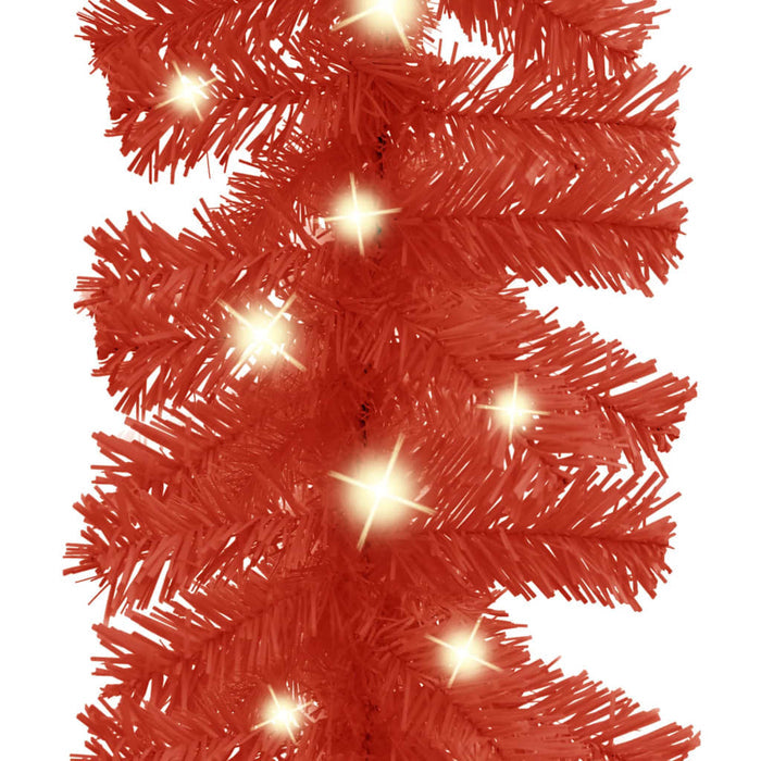 Christmas Garland with LED Lights Red Low Power 5m