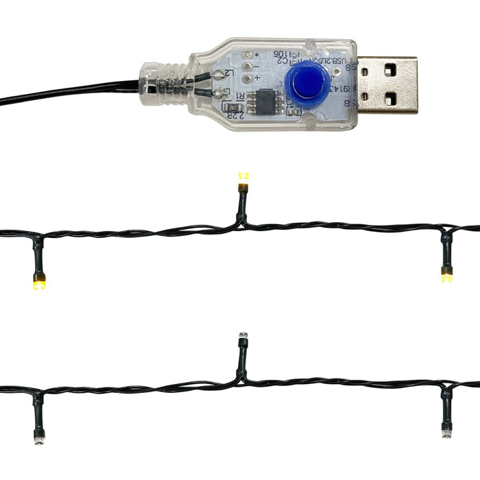 Christmas Garland with LED Lights Red Low Power 5m