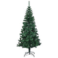 Christmas Tree Iridescent Tips PVC Steel Stand Bushy Xmas Decor 240cm Green
