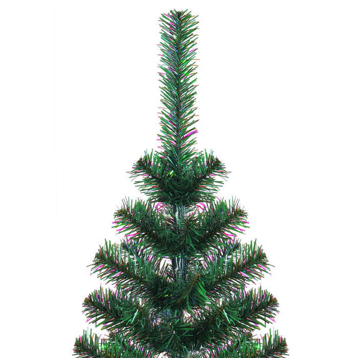 Christmas Tree Iridescent Tips PVC Steel Stand Bushy Xmas Decor 240cm Green