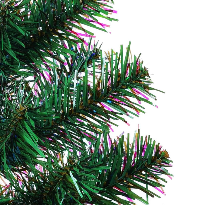 Christmas Tree Iridescent Tips PVC Steel Stand Bushy Xmas Decor 240cm Green
