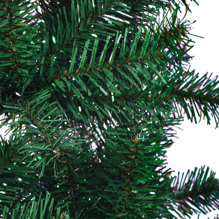 Christmas Tree Iridescent Tips PVC Steel Stand Bushy Xmas Decor 240cm Green