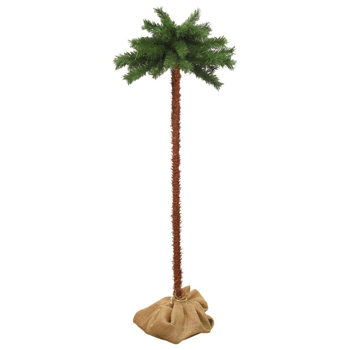 Christmas Tree with LEDs Palm Tree Linen Fabric Base 150cm
