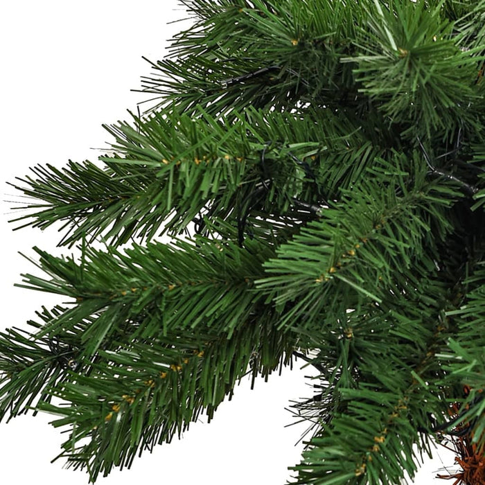 Christmas Tree with LEDs Palm Tree Linen Fabric Base 150cm
