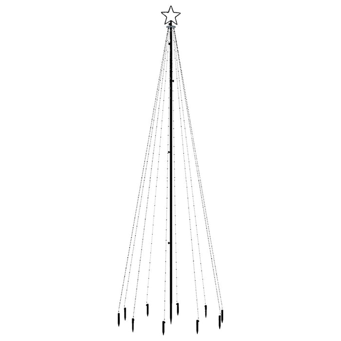Christmas Tree with Spike Cold White 310 LEDs 8 Effects Compact 300cm