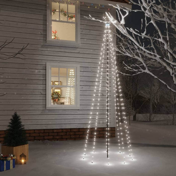 Christmas Tree with Spike Cold White 310 LEDs 8 Effects Compact 300cm