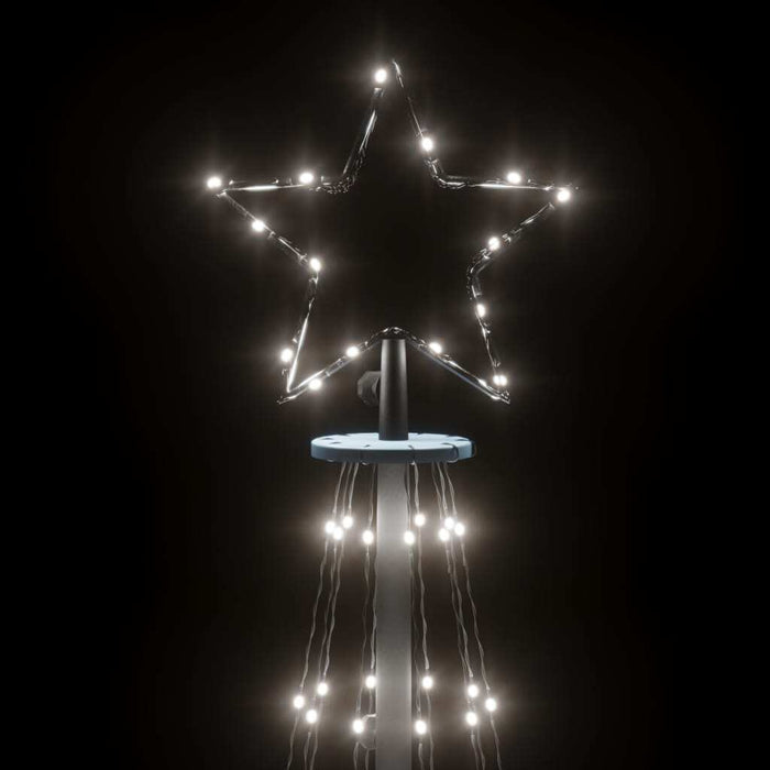 Christmas Tree with Spike Cold White 310 LEDs 8 Effects Compact 300cm