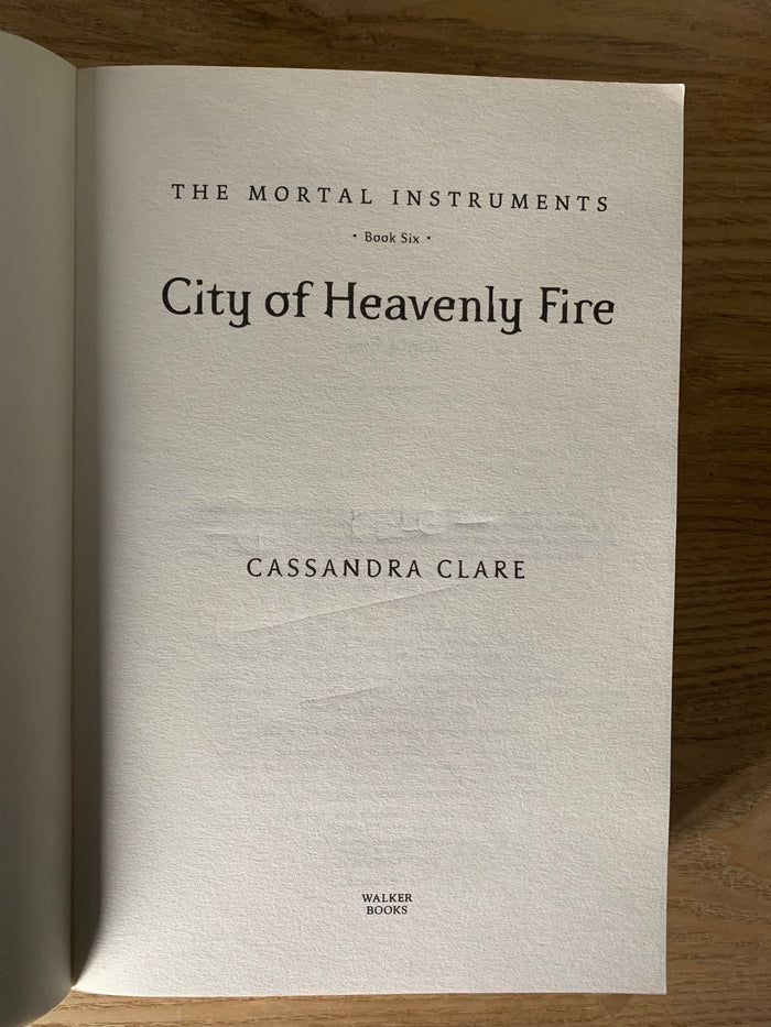 City of Heavenly Fire (signed)