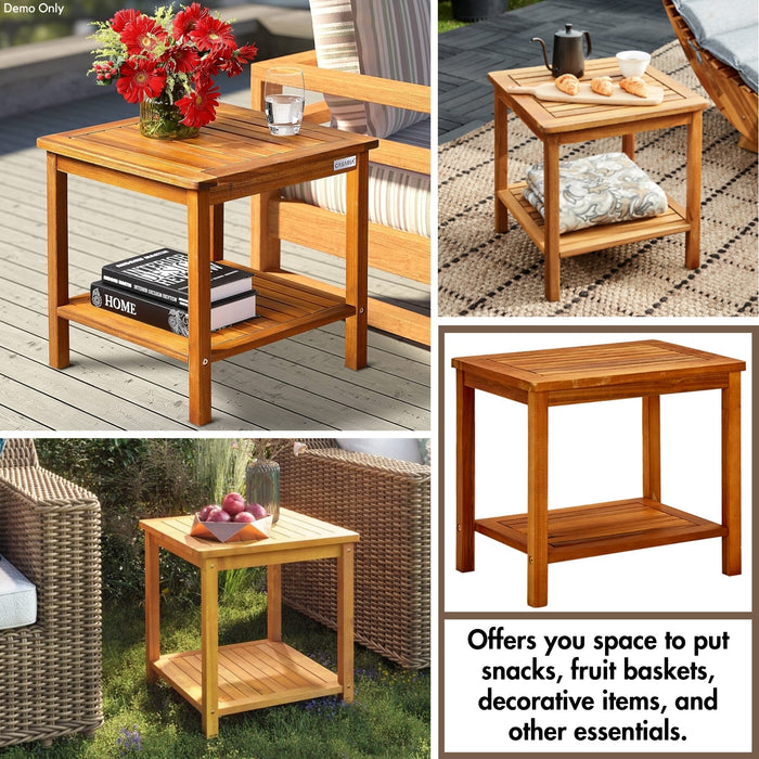 Coffee Table 50x35x45 cm Solid Acacia Wood