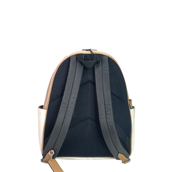 Coach Court Backpack Beige Leather