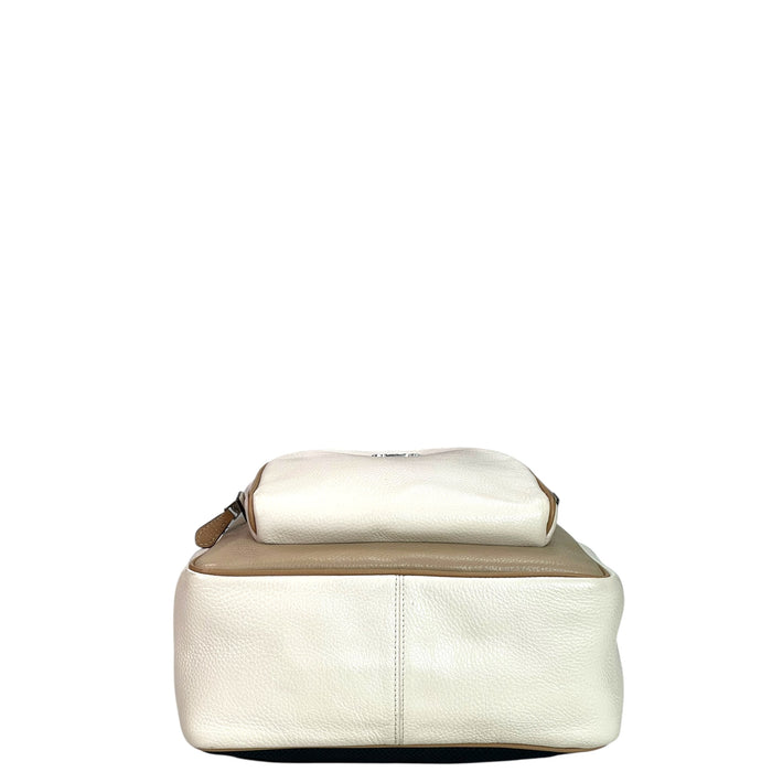 Coach Court Backpack Beige Leather