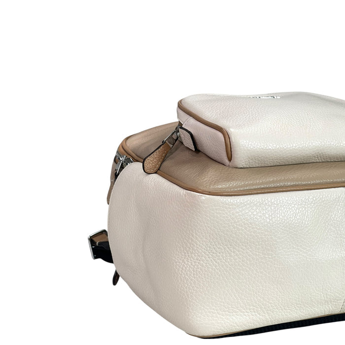 Coach Court Backpack Beige Leather