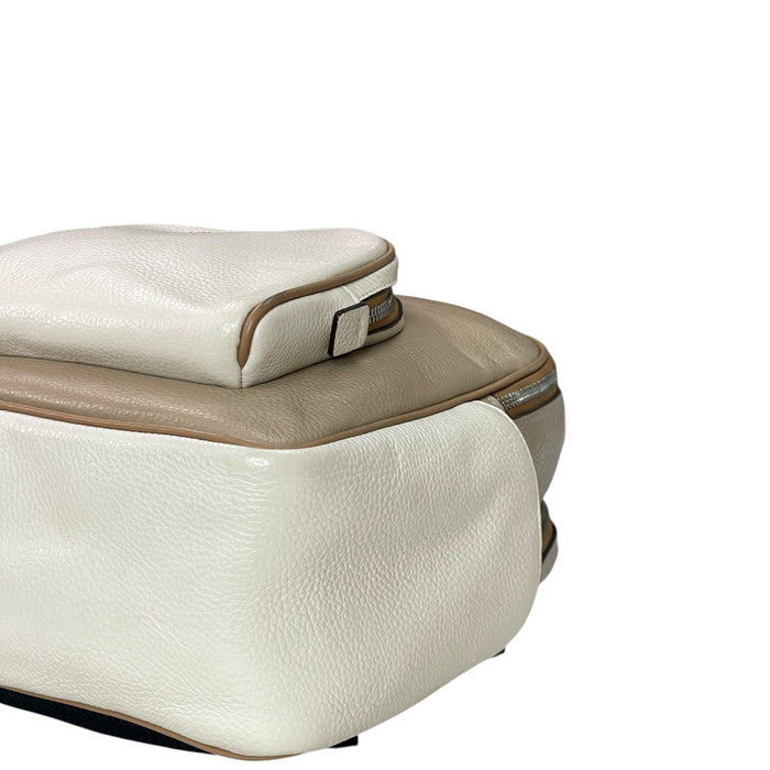 Coach Court Backpack Beige Leather
