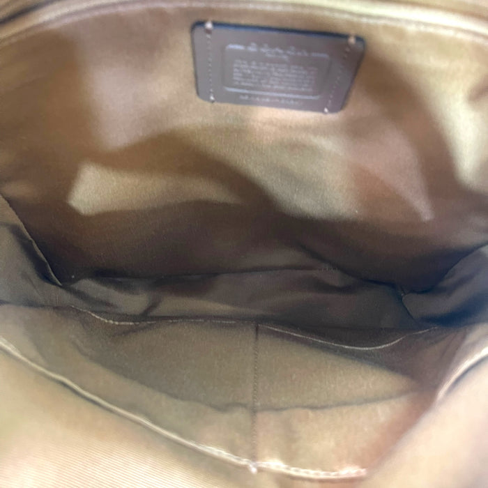 Coach Court Backpack Beige Leather