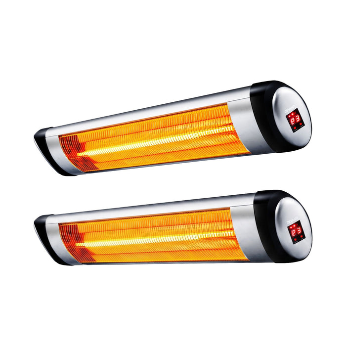 Devanti 2PCS Radiant Strip Heater Electric Infrared 2000W Indoor Outdoor Heating