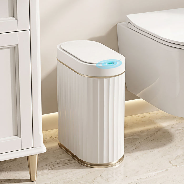 Devanti Sensor Trash Can 7L Motion Slim Bins Touchless Automatic Waste Bin White