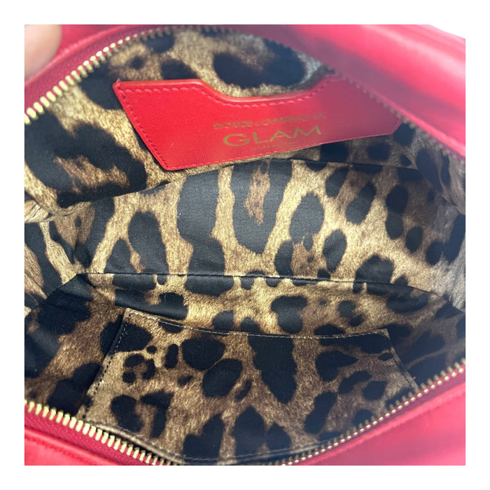 Dolce & Gabbana Red Crown Men Patch Crossbody