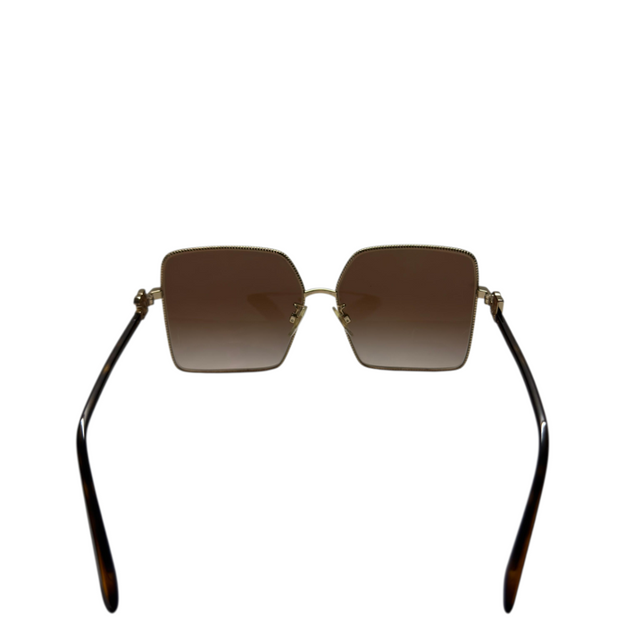 Dolce & Gabbana Square Metal Sunglasses Brown Gradient Lenses