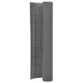 Double Sided Garden Fence PVC Weather Resistant Barrier 110x300cm Grey