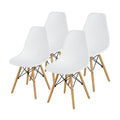 Eames Style Dining Chairs Plastic Pre Assembled Chairs Wood Legs Furniture
