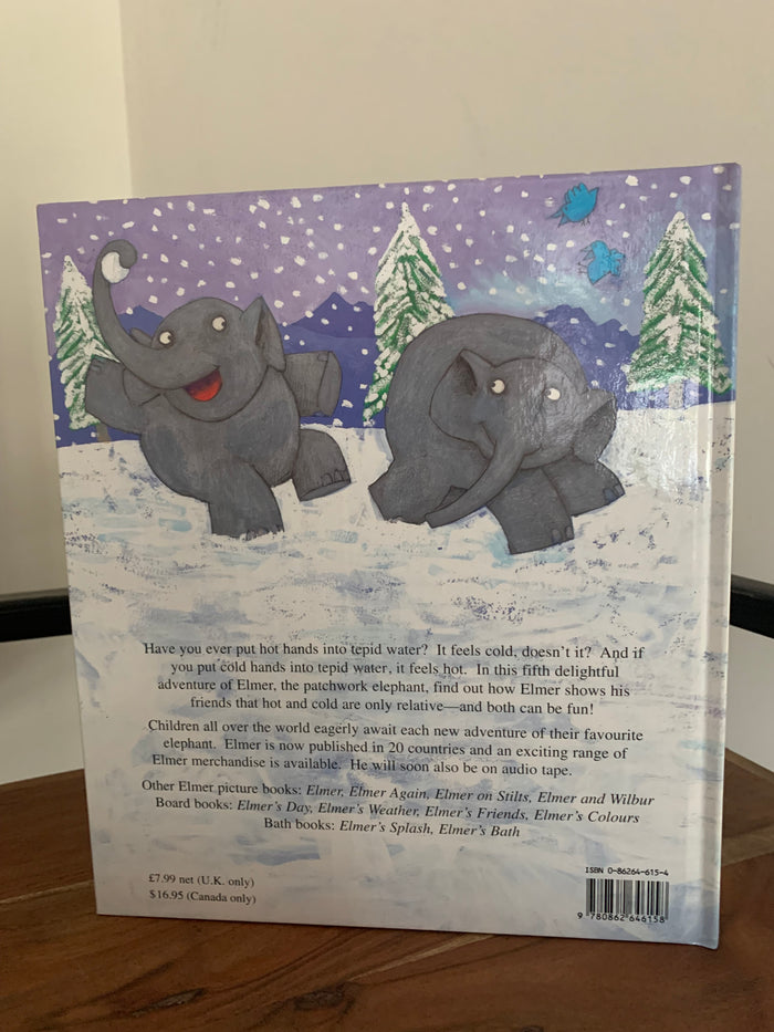 Elmer in the Snow (signed with Elmer doodle)