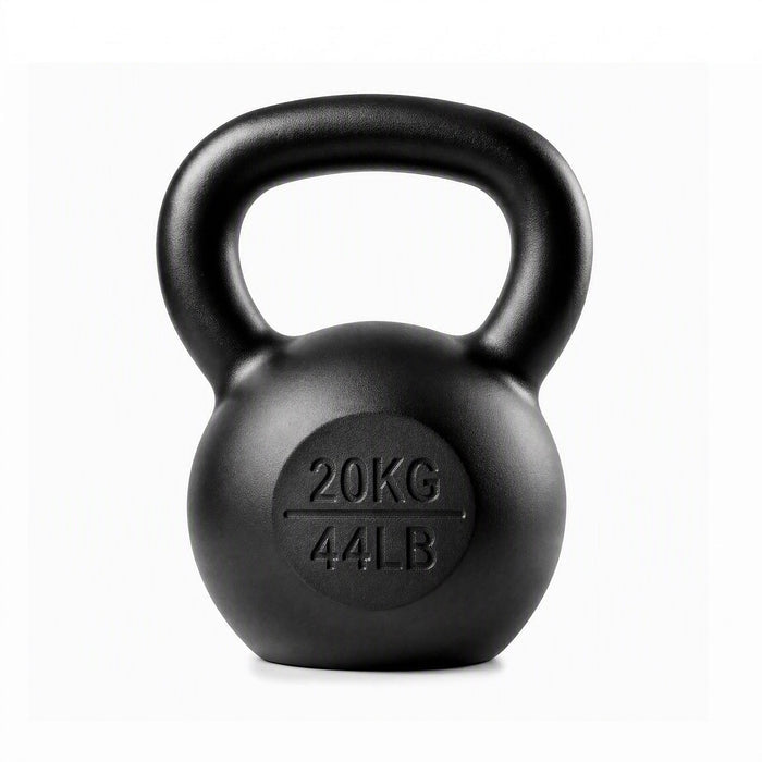 Everfit 20kg Cast Iron Kettlebell Powder Coating Flat Bottom Home Gym