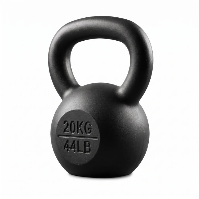 Everfit 20kg Cast Iron Kettlebell Powder Coating Flat Bottom Home Gym