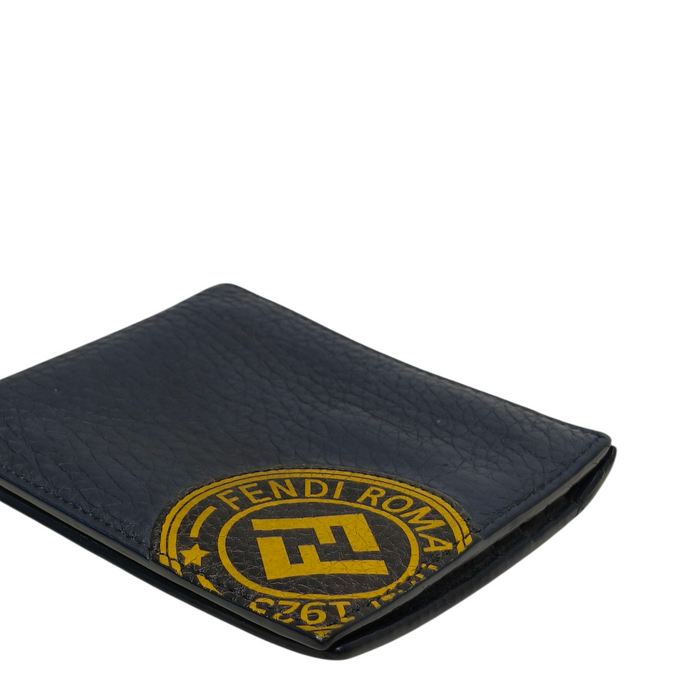 Fendi Blue Roman Leather Bifold Wallet