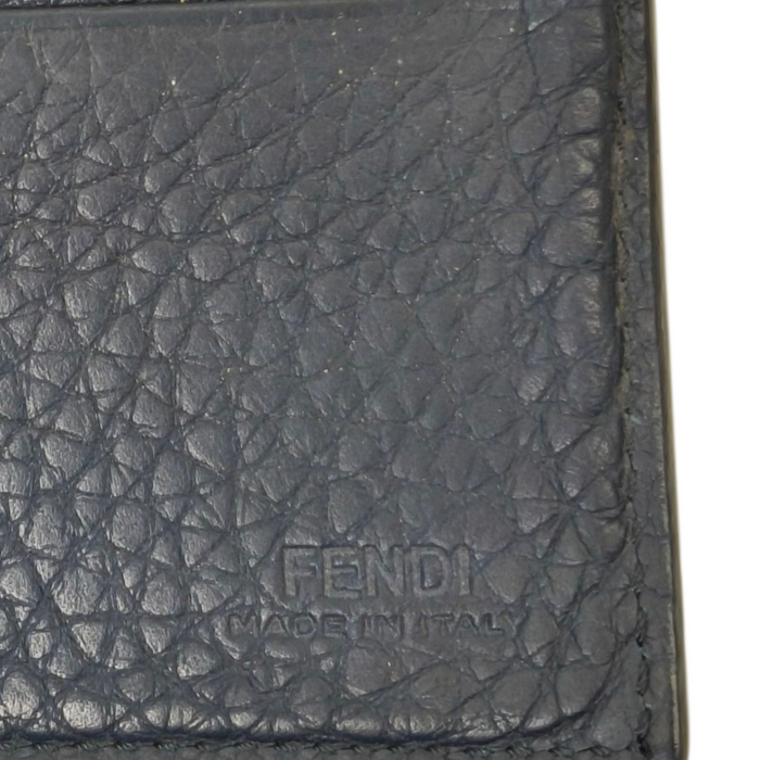 Fendi Blue Roman Leather Bifold Wallet