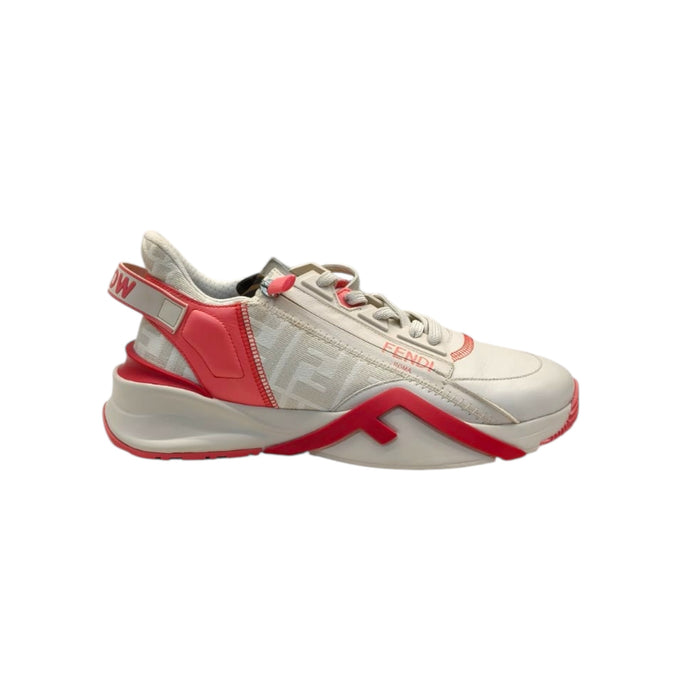 Fendi Pink/White Leather Fendi Flow Sneakers EU 40
