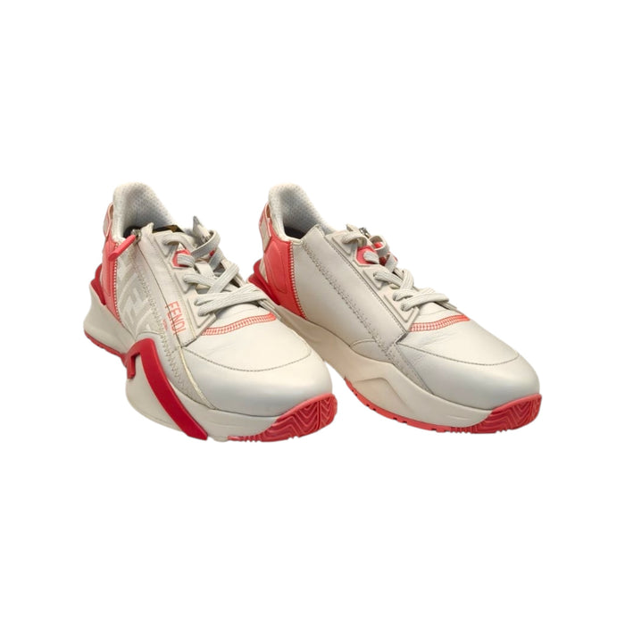 Fendi Pink/White Leather Fendi Flow Sneakers EU 40