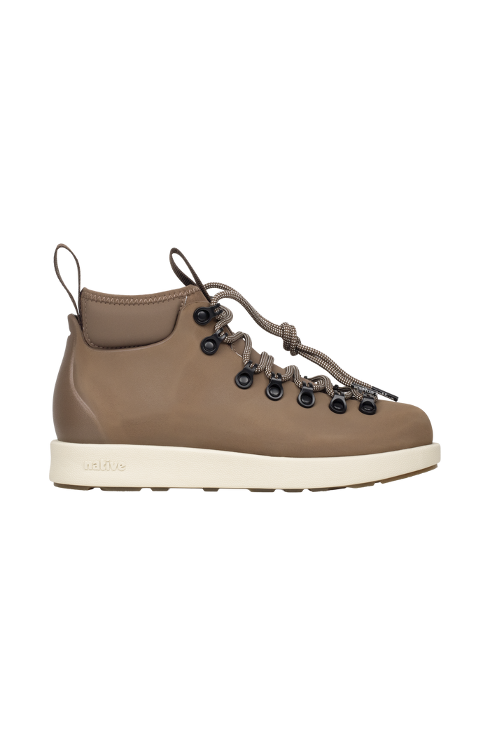 Side view of a Native Shoes Adults Fitzsimmons Venture Footwear in Bstabr/Bnwht