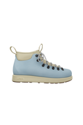 Side view of a Native Shoes Adults Fitzsimmons Venture Footwear in Air Blue / Tapioca Off White