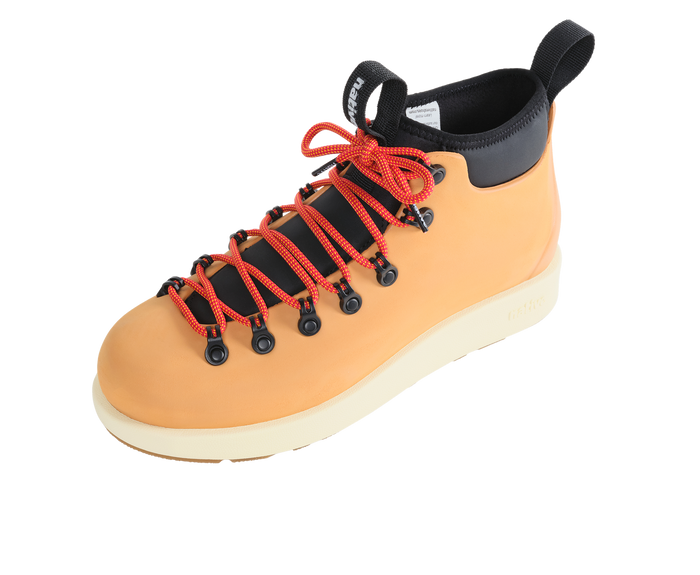 Angled view of a Native Shoes Fitzsimmons Venture | Quicksand Brown / Tapioca Off White Footwear in Quicksand Brown / Tapioca Off White