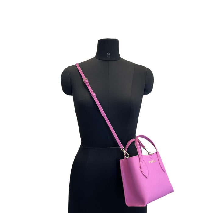 Furla Era Mini Tote Bag Pink Leather