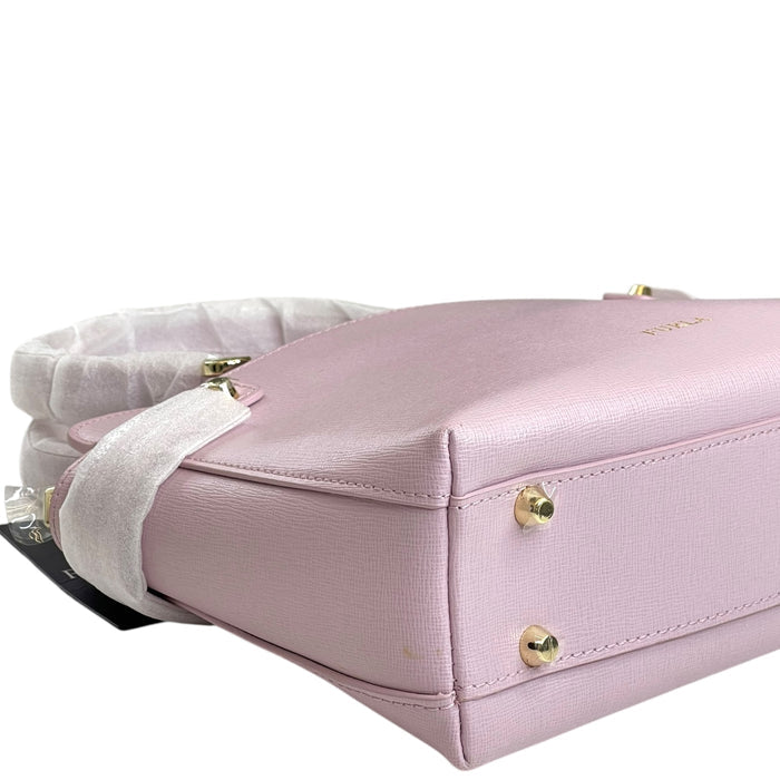 Furla Light Pink Leather Agata Satchel
