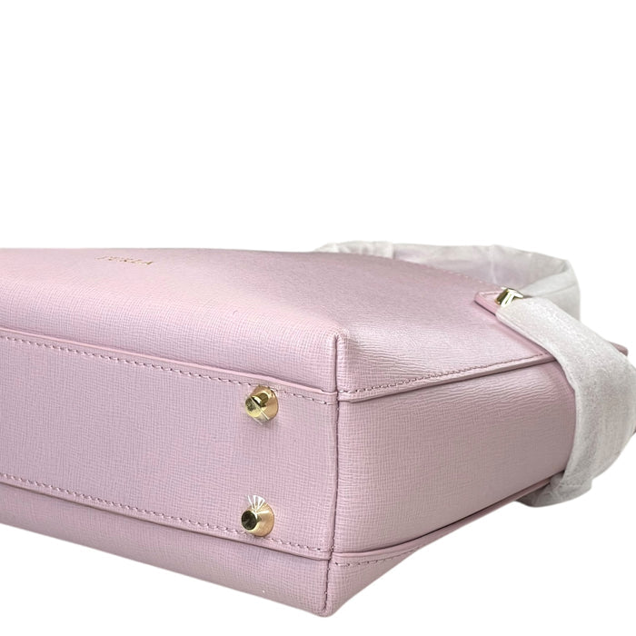 Furla Light Pink Leather Agata Satchel
