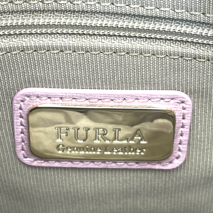 Furla Light Pink Leather Agata Satchel