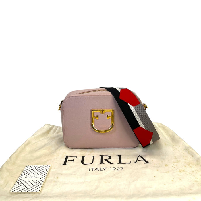 Furla Mini Brava Crossbody Bag Pink Leather