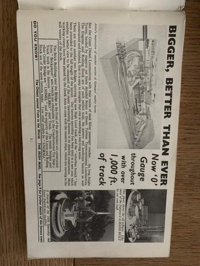Gamages Book of Model Trains, Boats, Cars, Aircraft etc