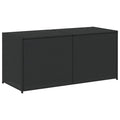 Garden Storage Box Poly Rattan Steel Frame Water Resistant 283L Outdoor Black