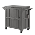 Gardeon Outdoor Storage Cabinet Box 80L Ice Bucket Cooler Rolling Kitchen Trolley Brown